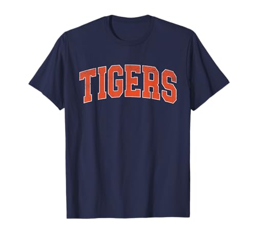 Vintage Tigers School Sports Name para hombres, mujeres y niños Camiseta