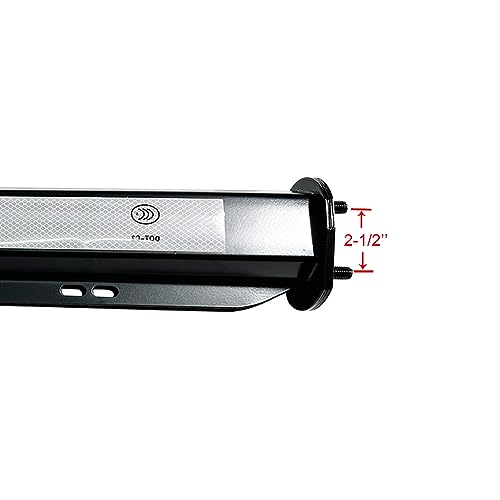 Image of Pair 30.25'' Heavy Duty Black 2.5 inch Bolt Spring Loaded Mud Flap Hanger Angled RH & LH for Semi Truck