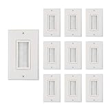Buyer's Point Brush Wall Plate [UL Listed], Decora Style, Cable Pass Through Insert for Wires, Single Gang Cable Access Strap, Wall Socket for HDTV, HDMI, Home Theater Systems (10 Pack, White)