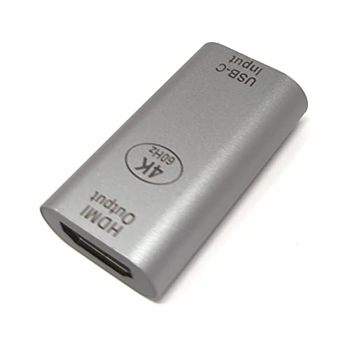 Adaptador HDMI 4K hembra a USB 3.1 tipo C hembra System-S en color gris 5
