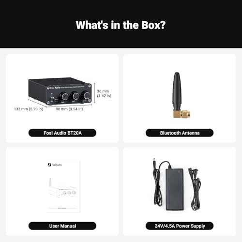 Fosi Audio BT20A Amplifier Stereo Receiver Bluetooth 5.0 Mini Power Amp 2 Channel 200W thumb #4