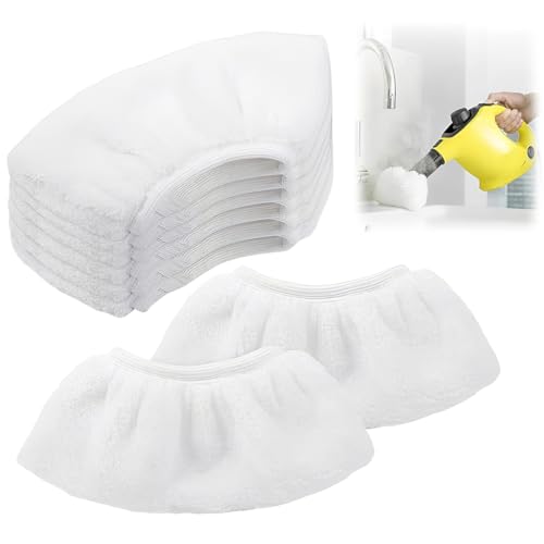 paño de microfibra para vaporeta - Set de 6 almohadillas de repuesto para limpiador a vapor eléctrico,Paños de Microfibra compatibles con Limpiador a Vapor