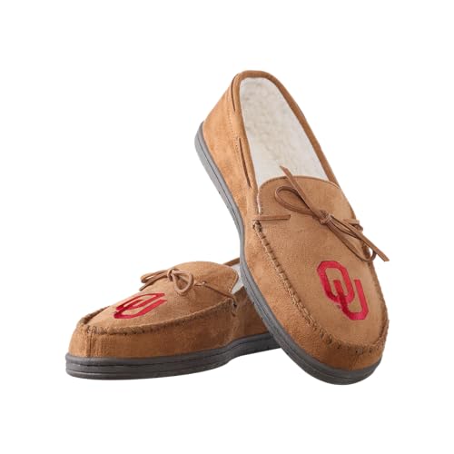 Image of FOCO NCAA Mens NCAA College Team Logo Moccasin Slippers