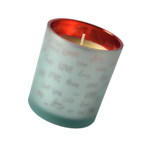 Xuancai Tarro de cristal rojo con forma de corazón para...