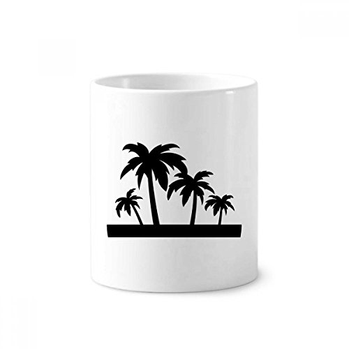 Gobelet en céramique silhouette de cocotier tasse blanche multifonction 350ml