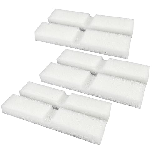 Qzbhct 6 Pcs Aquarium Bio Sponge White Foam Filter Pads for Fluval FX4 / FX5 / FX6 Filtration Systems