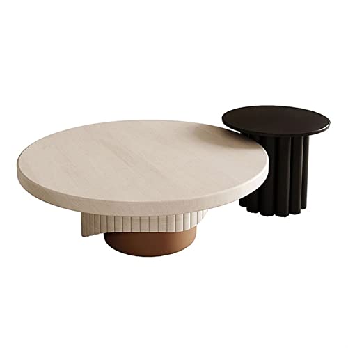 Mesa de centro Combinación de mesa auxiliar creativa moderna, juego de mesa de centro redonda de 2, 27.5 / 31.1 'Juego de mesa de centro de muebles for el hogar for sala de estar, dormitorio Mesas ( C
