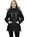 wantdo Women's Insulated Winter Coat Parka with Removable Hood Black Medium (Black, Medium)