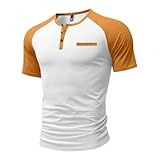 T-Shirt Hombre Camiseta Hombre Manga Corta Padel Camisetas Futbol De Fútbol Algodón Ropa Moto Blança Naranja S