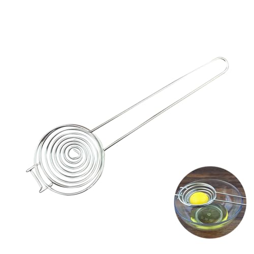 Garneck Yolk Separator Tool Egg White Filter Stainless Steel Non-slip to Clean Kitchen Utility