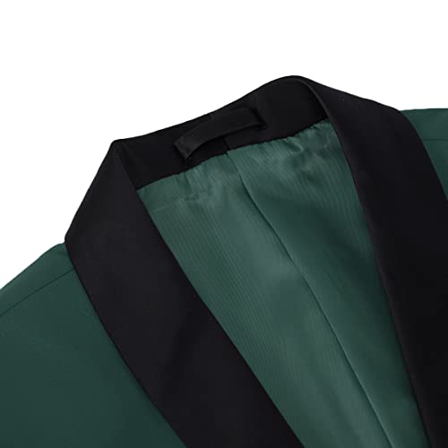 Sliktaa Herren Anzug 3 Teilig Slim Fit Reihe Einfarbig Stoff Business Shawl Kragen Klassisch Tunika – Bild 4