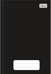 Tilibra - Caderno Brochura Capa Dura 1/4 Pequeno, Pepper 14x20cm, Preto, 80 Folhas