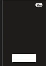 Tilibra - Caderno Brochura Capa Dura 1/4 Pequeno, Pepper 14x20cm, Preto, 80 Folhas