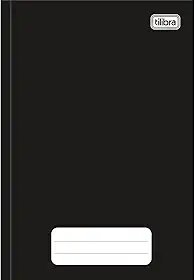 Tilibra - Caderno Brochura Capa Dura 1/4 Pequeno, Pepper 14x20cm, Preto, 80 Folhas