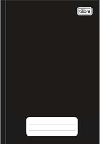 Tilibra - Caderno Brochura Capa Dura 1/4 Pequeno, Pepper 14x20cm, Preto, 80 Folhas