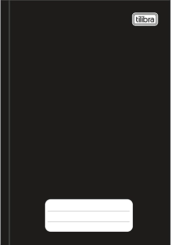 Tilibra - Caderno Brochura Capa Dura 1/4 Pequeno, Pepper 14x20cm, Preto, 80 Folhas