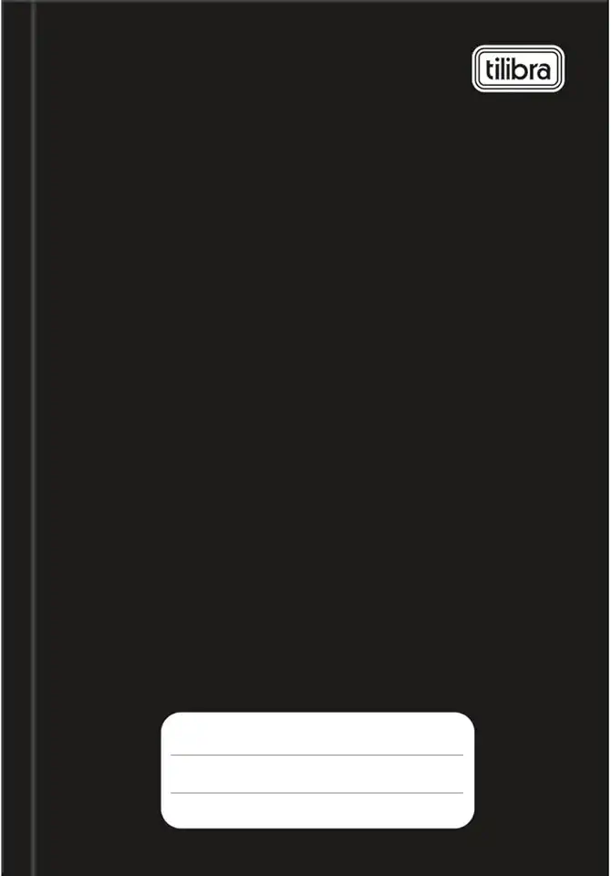 Tilibra - Caderno Brochura Capa Dura 1/4 Pequeno, Pepper 14x20cm, Preto, 80 Folhas