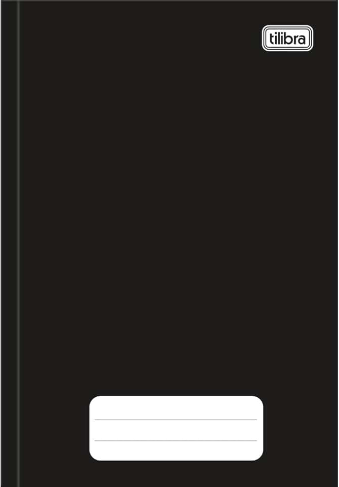Tilibra - Caderno Brochura Capa Dura 1/4 Pequeno, Pepper 14x20cm, Preto, 80 Folhas