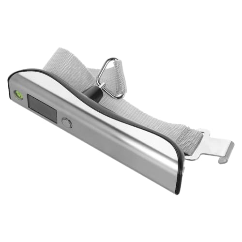 Healeved Báscula de Equipaje Portátil Diseño Compacto Pantalla Digital, Capacidad 50kg en Abs y Acero Inoxidable para Maletas de Viaje