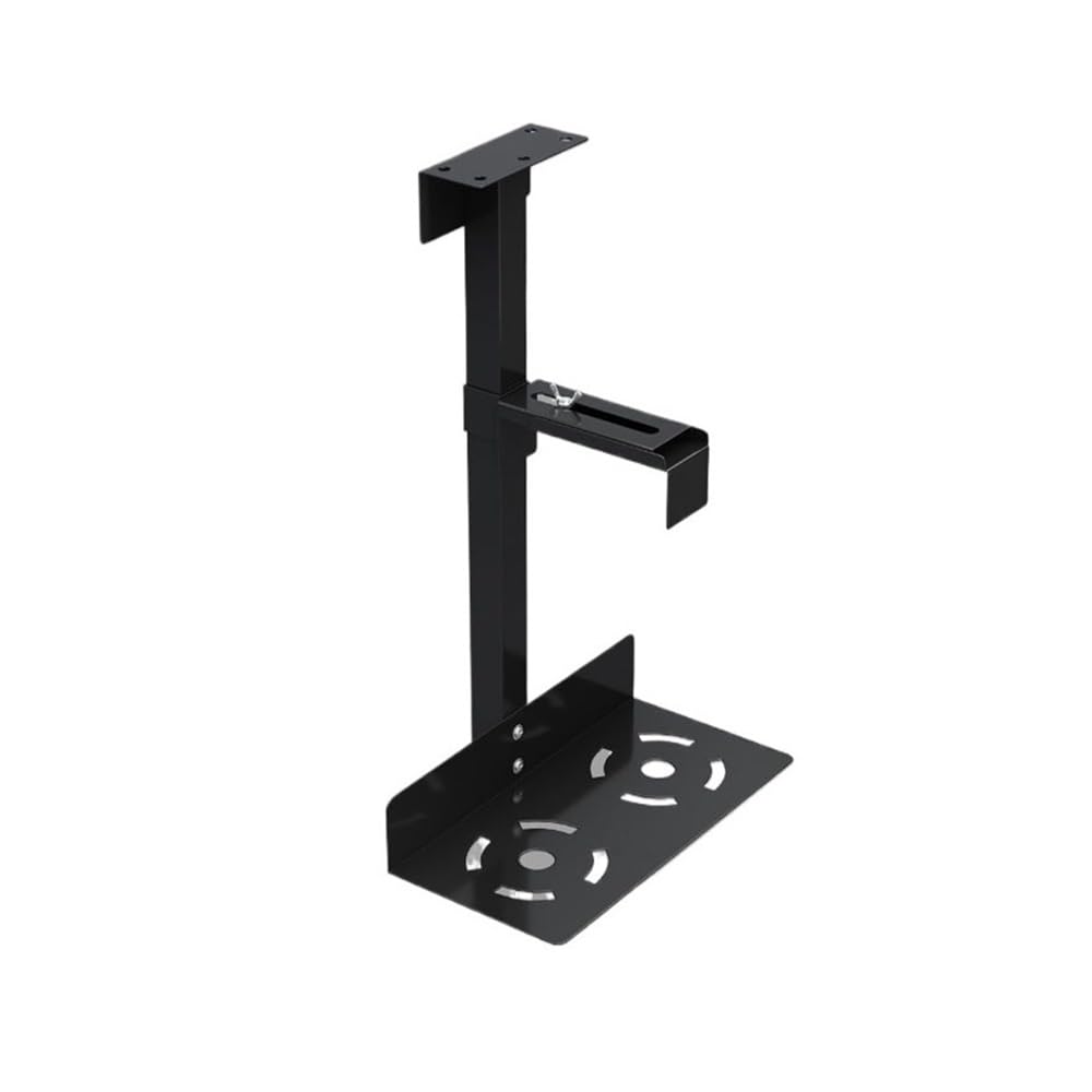 Support PC, Support PC sous Bureau, Hauteur et Largeur réglables, Support Tour CPU sous Bureau, Support Mural PC, Support Tour PC de Bureau, Support CPU, Support Tour Ordinateur (Noir)