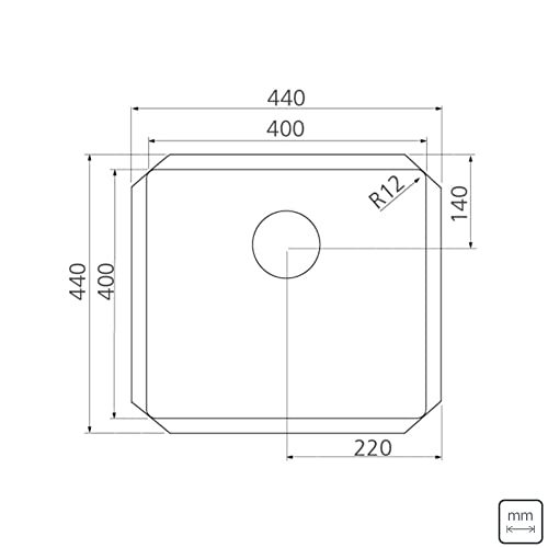 Cuba Tramontina Quadrum Undermount 40x40 94005112 Aço Scotch Brite