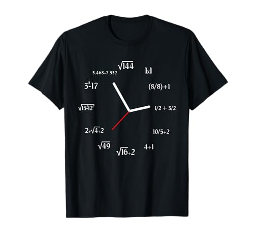 Divertido reloj de matemáticas matemáticas matemáticas reloj matemáticas Camiseta