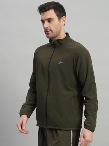 Image of FITINC Men's Sports Jacket | Regular Fit | Full Zip | Zipper Pockets | Jacket for Gym, Running, Cycling & Travel