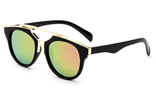 Designer Inspired Kids Girls High Fashion Sunglasses Metal Bridge Plastic Frame2