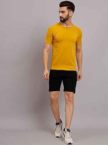 Image of Peppyzone Men's Cotton Shorts with Zipper Pocket (3XL, Black)