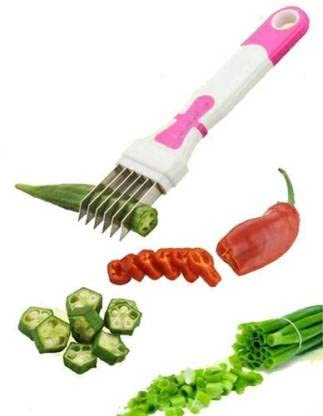 JOIN BROTHER DONE DEAL Stainless Steel 5 Blade Vagetable Cutter (Multi Color-Pack of 2)