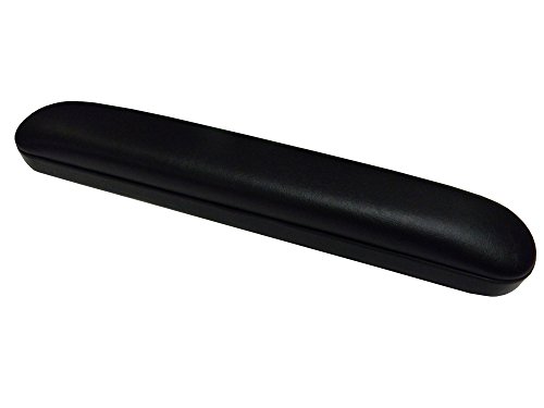Rehabilitation Advantage Premium Padded Universal Full Length Wheelchair Arm Pad Replacement. Compatible with All Brands. Smooth Soft Texture. Color, Classic Black. One Arm Pad in Package.