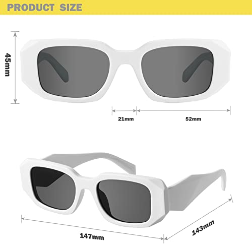 Image of mosanana Trendy Rectangle Sunglasses for Women Men-Goulding
