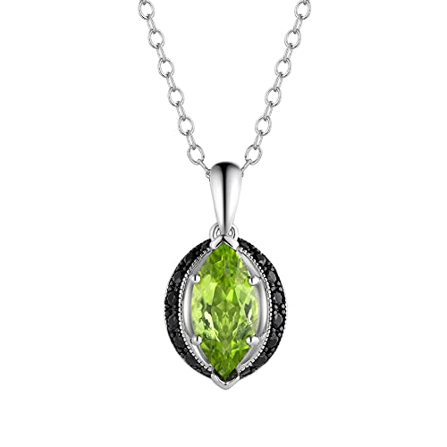 Supermodel Charm Jewelry Choker Necklace Natural Peridot Pendant Luxury 925 Sterling Silver Chain Necklace For Women #TOP11