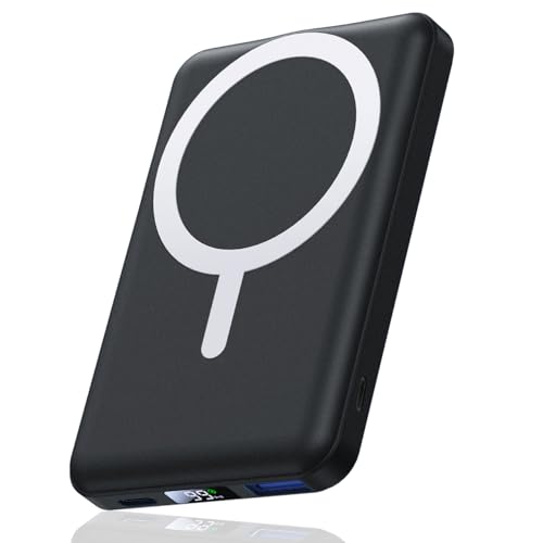 AOGUERBE Power Bank 10000mAh, Caricabatterie Portatile, Wireless Magnetico PowerBank PD 22.5 W Ricarica Rapida con Display LED USB-C Batteria Esterna per iPhone17/16/15/14/13/12/Pro/Mini/Pro Max