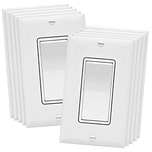 ENERLITES 3-Way Decorator Paddle Rocker Light Switch, Gloss Finish, Single Pole or Three Way, Grounding Screw