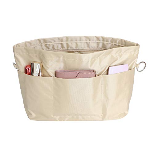 Joqixon Nylon Purse Organizer Insert, Tote Organizer Insert With Zipper #TOP1