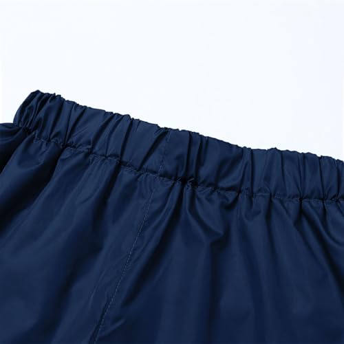 Kids Girls Hooded Raincoat Outfits Thin Lightweight Snap Button Waterproof Tops Pants Fall Cozy Travel Windbreaker Sets3