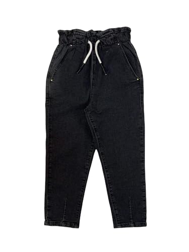 Pantalon denim fille 10 ans noir Melby fini les jeans rigides