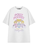 POLLYVILLE PRIDE: Show your love for Polly Pocket with this whimsical white tee featuring classic Pollyville theme graphics, perfect for reliving childhood memories in style. CHARMING CHARACTER DISPLAY: Step out in this crew neck tee adorned with ico...