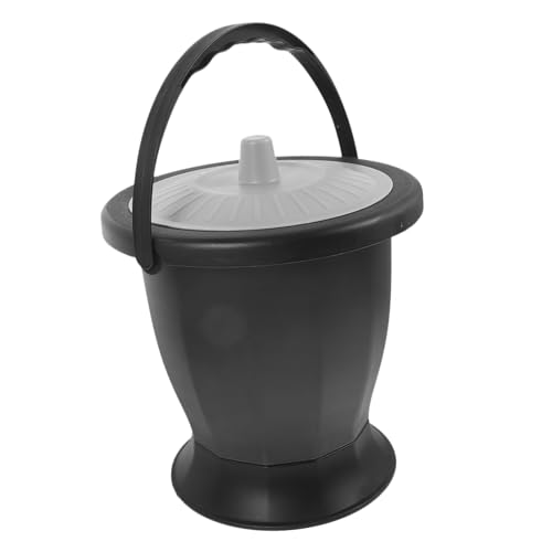 Hoement 便器痰盆 portable toilet 年配のつばき 寝室用チャンバーポット 小便器つば ハンドル付きナイトスピトゥーン 高齢者の尿ポット ベッドサイドの尿ポット プラスチック