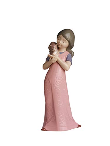 Nao Porcelain by Lladro KITTY CUDDLES ( GIRL HOLDING CAT KITTEN ) 2001545