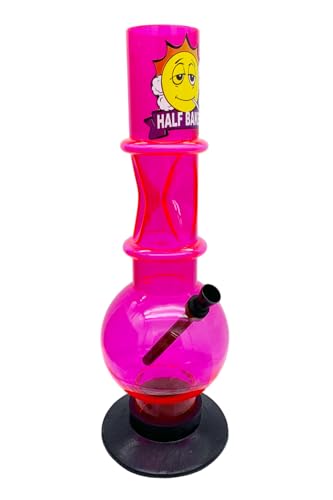 Half Baked For Sure 30cm Acrylic Waterpipe Bong (Pink)