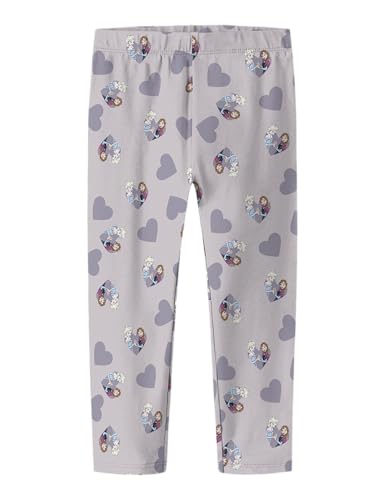 NAME IT Frozen Nmfdonna Legging La Reine des Neiges Wdi, Marbre Lilas, 110 Fille