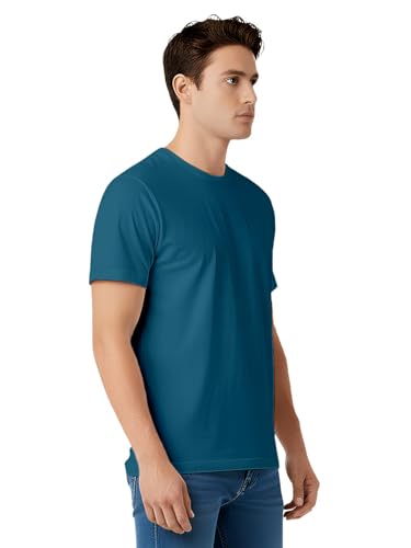 Image of 100% PIMA Cotton T Shirt for Man | Premium Men T-Shirts Regular Fit | Half Sleeve Round Neck Cotton Tshirt for Man | Mens Tees Made for Indian Climate | Available in 10 Colours