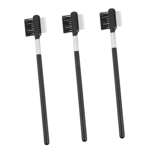 VALICLUD 3pcs Dual Head Eyebrow Brush and Eyelash Comb Precision Grooming for Lashes and Brows Easy Makeup Application Comfortable Bristles for Lash Extensions and Everyday Use