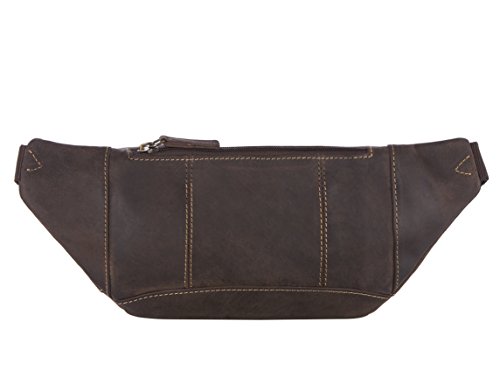 Visconti 720 Leather Waist Pack, Belt Pouch, Fanny Pak, Bumbag (Oil Brown) - Thumbnail 4