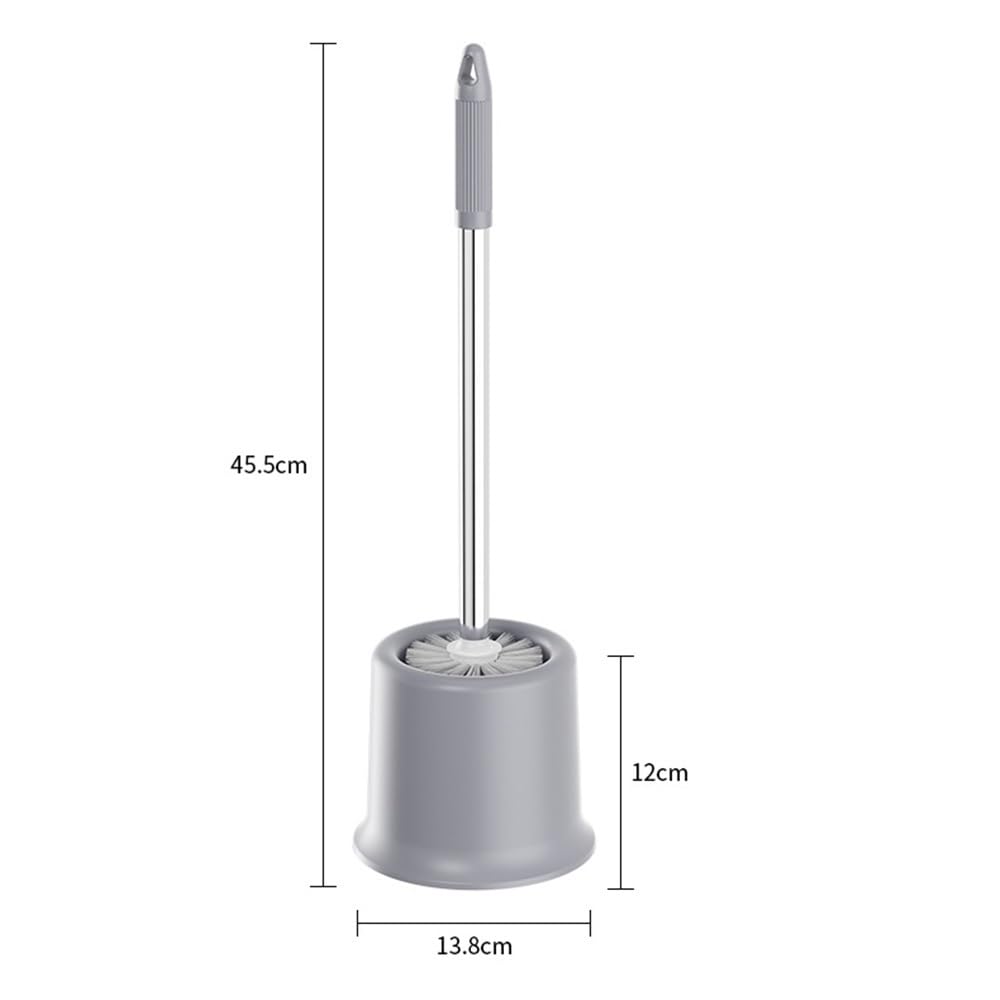 Mango Largo Cepillo de baño for el hogar, Cepillo Limpieza for Inodoro con Base, Juego Mango Largo for para el Inodoro(Grey)