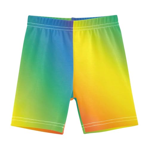 Under Dress Cartoon Cotton Girls' Biker Toddler 4t Little Girl Rainbow Color Blurred Lines Copy Spacebanner