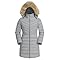 Pioneer Camp Manteau Femme Hiver Chaud avec Capuche Coupe-vent Imperméable Doudoune Longue Veste MatelasséE 2 Zippée Rembourré Manteaux Fermetures Éclair Latérales Parka (Gris Clair;S