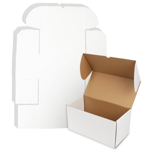 Image of WIFTREY 12x6x6 White Shipping Boxes pack of 15, Corrugated Cardboard Boxes 12 x 6 x 6 for Packaging Small Business, Moving, Mailing